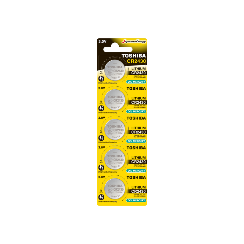 Toshiba 3 VOLT DL 2430 CR2430 Lityum Düğme Para Pil 5li Paket